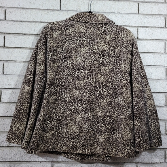 Talbots Leopard Print kelli swing coat 16P - Picture 2 of 8